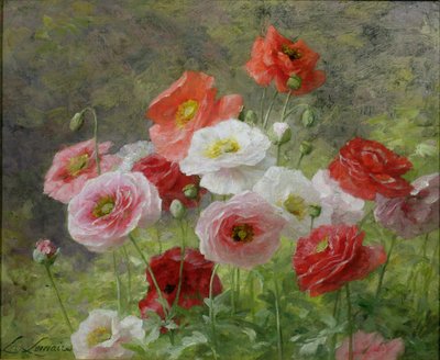Cluster of Poppies by Louis Marie Lemaire
